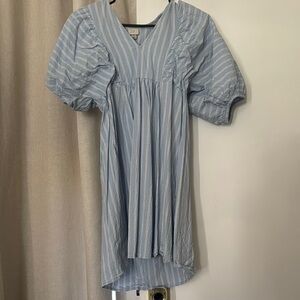 A New Day Light Blue Striped Dress